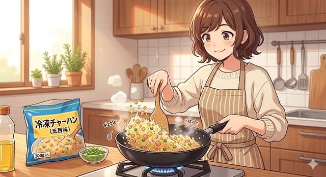 冷凍チャーハンをわざわざフライパンで炒め出す奴～ｗｗｗｗｗ