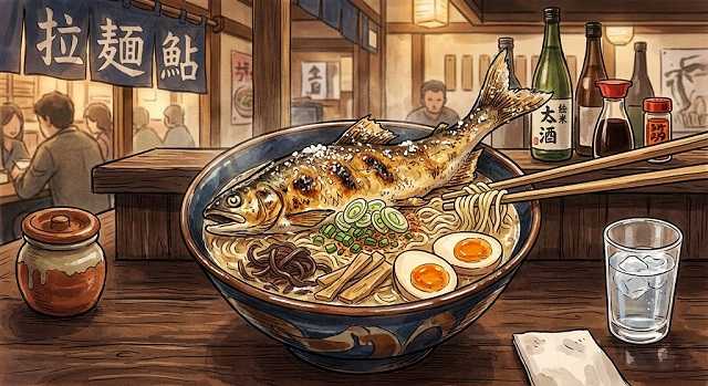 鮎の塩焼き入ったラーメンって美味しいの？